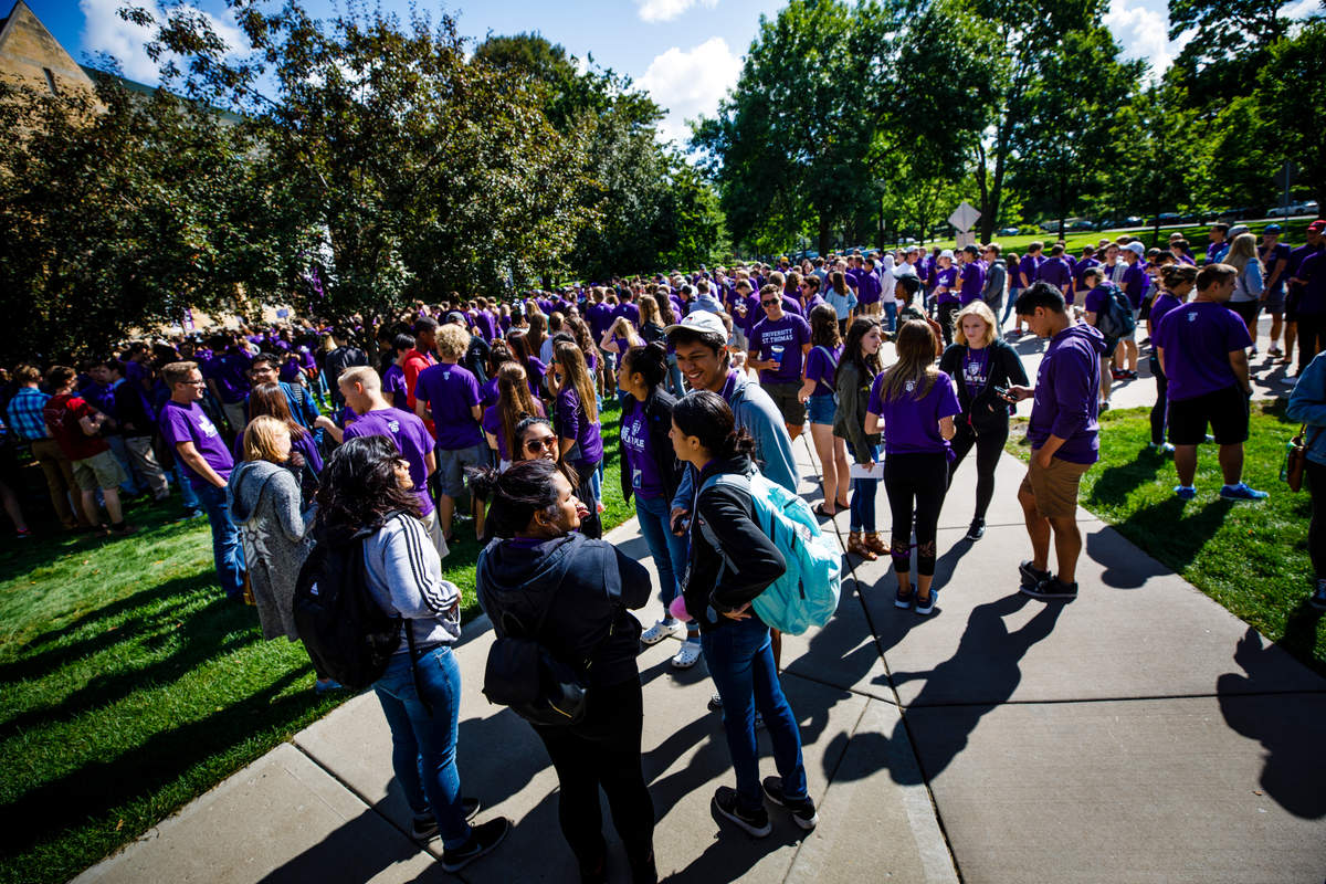 Tommies gathering on campus